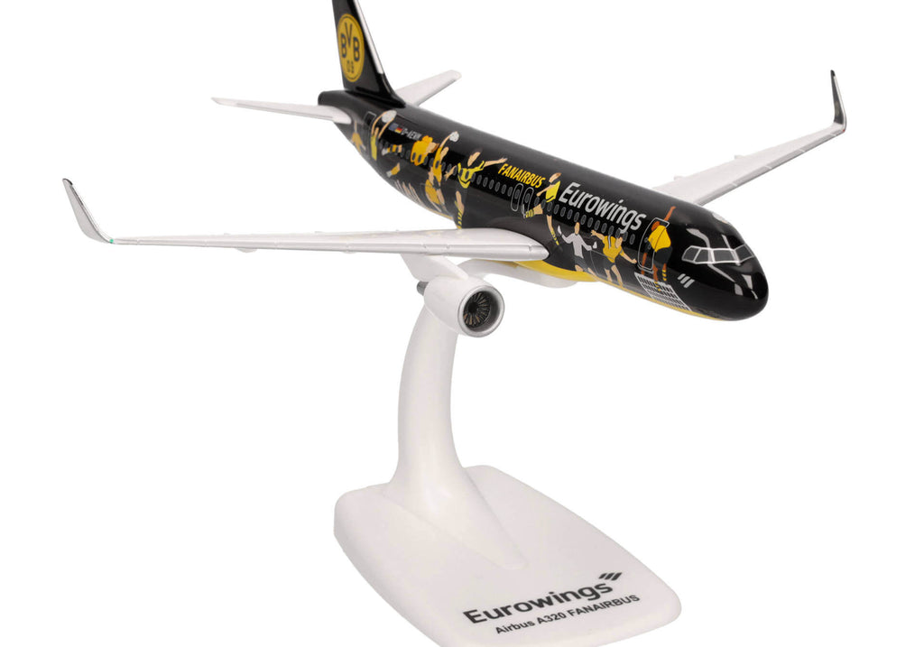 613927_b_19Airbus A320 Eurowings Herpa Wings Canada Plane Model with Stand – 1/200 Scale 3