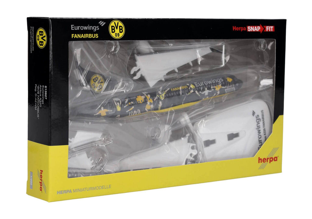 613927_b_19Airbus A320 Eurowings Herpa Wings Canada Plane Model with Stand – 1/200 Scale 4