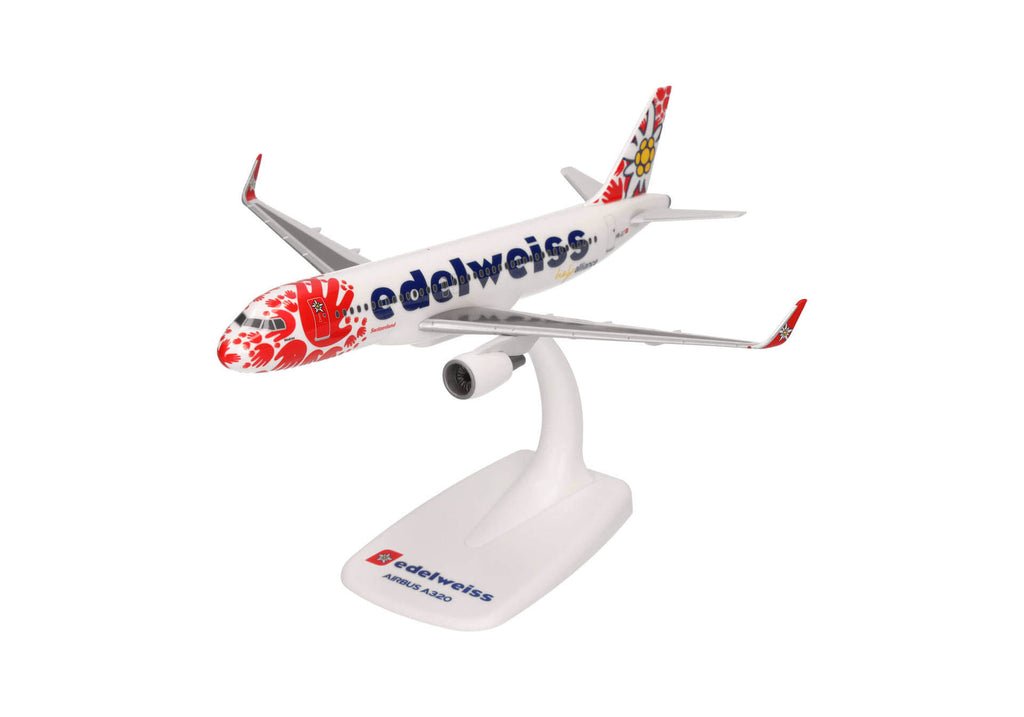 Airbus A320 Edelweiss Air Plane Model with Stand – 1/200 Scale
