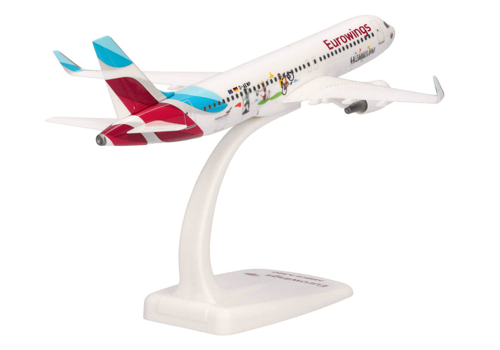 Airbus A320 Eurowings Plane Model with Stand – 1/200 Scale Herpa Wings 1