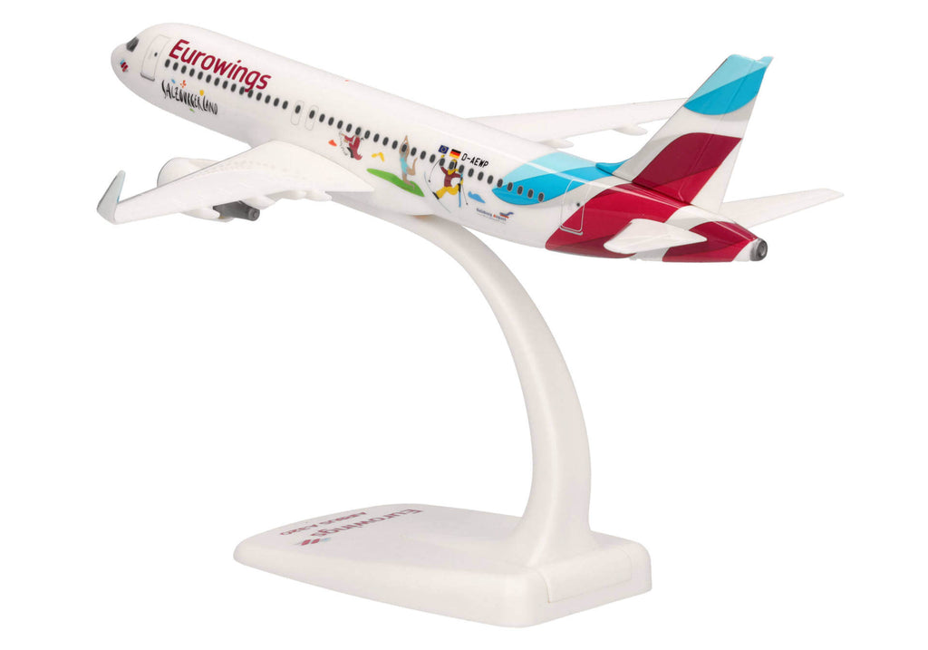 Airbus A320 Eurowings Plane Model with Stand – 1/200 Scale Herpa Wings 2