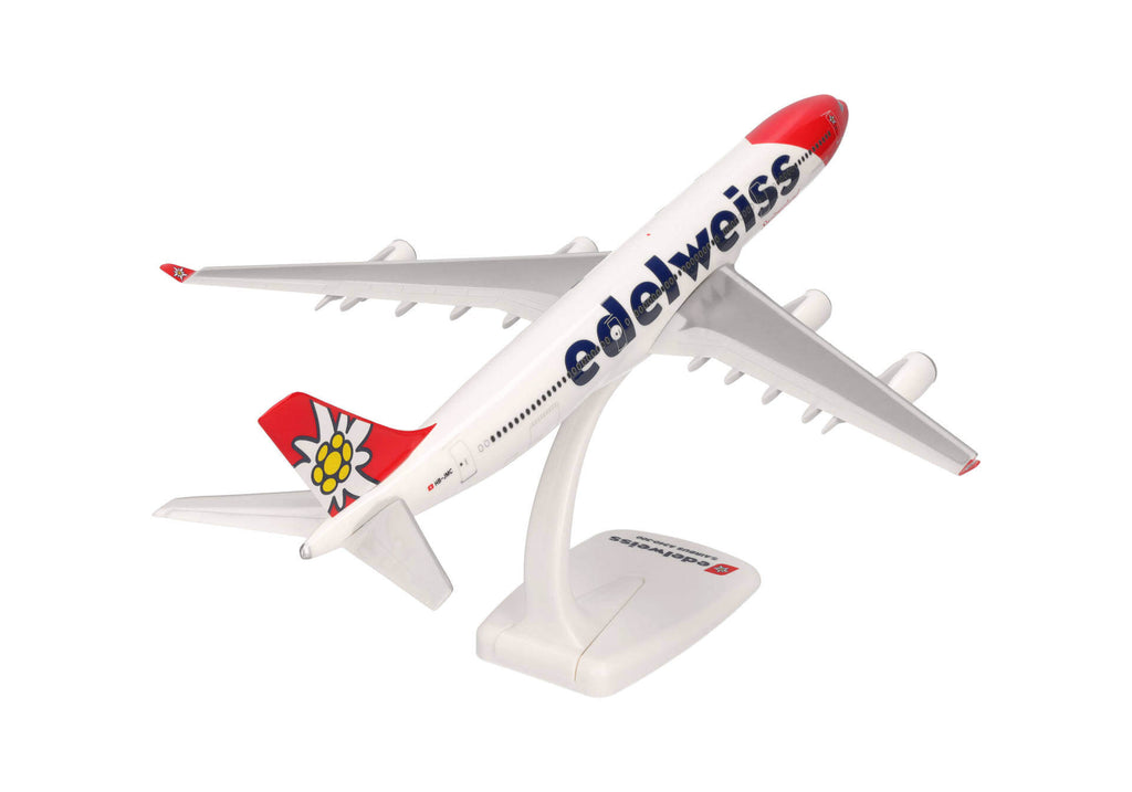 Airbus A340-300 Edelweiss Air Plane Model with Stand 1