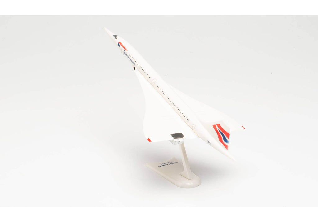 Concorde British Airways Plane Model with Stand – 1/250 Scale Herpa Wings 2